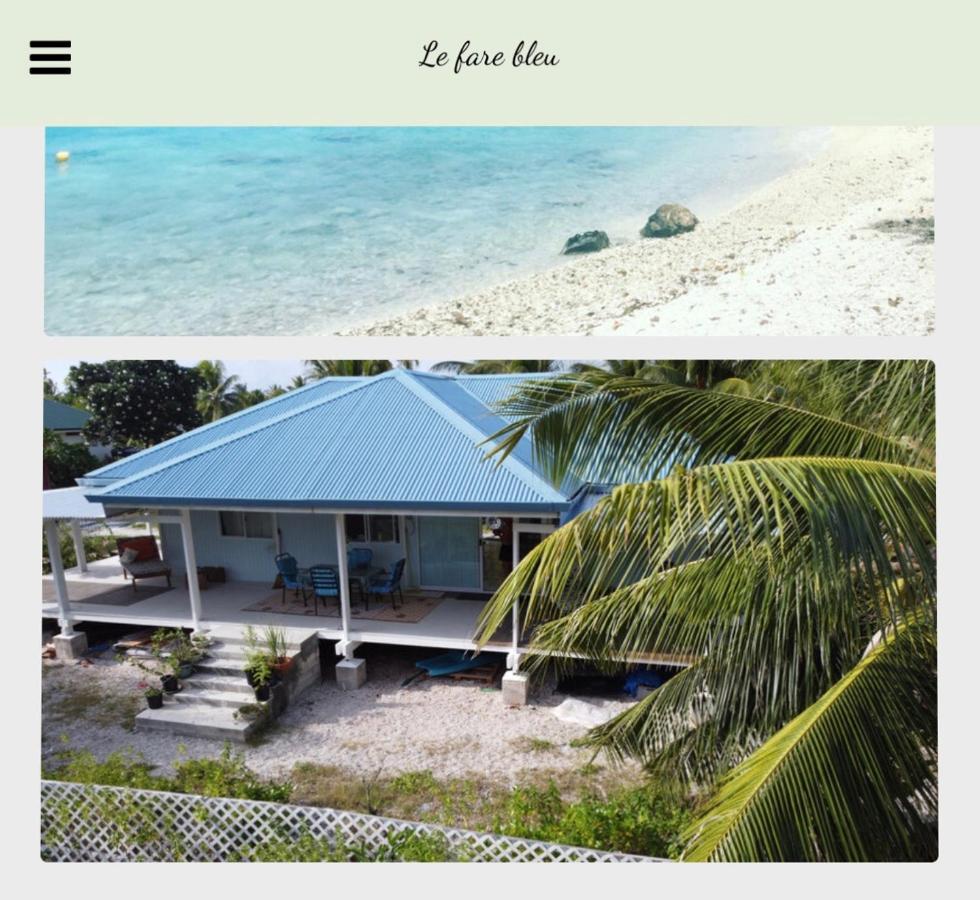 Appartamento Le Fare Bleu Tiputa Rangiroa Esterno foto